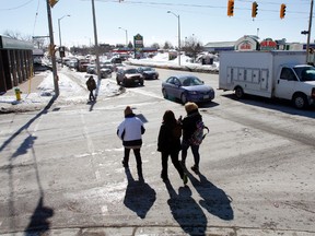 The intersection of College Street West and North Front Street, above, has seen the most motor vehicle collisions last year among the top five intersections with 14, states a Belleville police report. - JEROME LESSARD/The Intelligencer