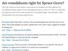 Spruce Grove roundabouts