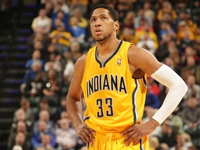 Danny Granger of the Indiana Pacers stands on the court against the New York Knicks at Bankers Life Fieldhouse on January 14, 2014 in Indianapolis, Indiana. (Ron Hoskins/NBAE via Getty Images/AFP)