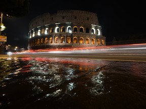 This file picture taken on November 25, 2012 in Rome shows the Colosseum.  (AFP PHOTO / FILES / FILIPPO MONTEFORTE)