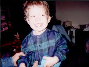 Jeffrey Baldwin is seen in one of the few photos taken of him before he died of malnutrition in 2002. His maternal grandparents were later found guilty of second-degree murder.
QMI Agency File