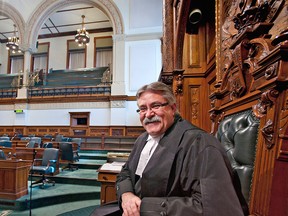 Speaker of the Legislature and Brant MPP Dave Levac in his chair at Queen’s Park.
BRIAN THOMPSON/QMI AGENCY FILES