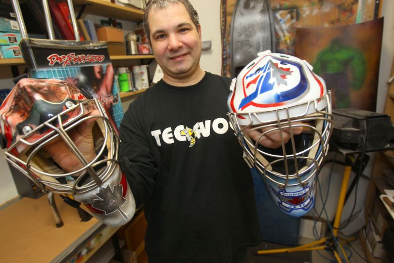 Goalie mask painted by local artist catches attention of Ryan