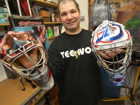 Goalie-mask painter extraordinaire Tony Bage.(Chris Procaylo/Winnipeg Sun)