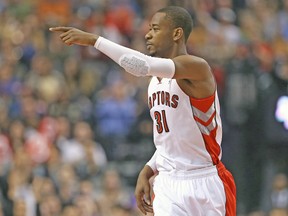 Raptors guard Terrence Ross injured his ankle on Thursday night against the Wizards. (USA TODAY SPORTS)