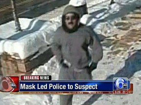 This masked bandit is believed to be Blair Thomas. (ABC screengrab)