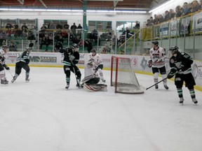 On Feb. 28 the Drayton Valley Thunder welcomed the Whitecourt Wolverines for their final bout of the 2013/2014 regular season. A strong fast-paced match, the game didn’t go quite the way as hoped by the Thunder, with a final score of 3-2 for the Wolverines.