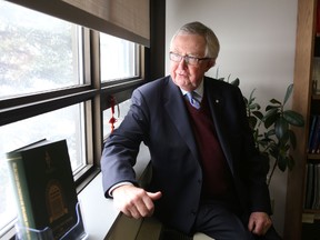 Former Canadian Prime Minister Joe Clark says the Canadian government needs to work to find solutions to international issues instead of making grand gestures.
Elliot Ferguson/The Whig-Standard