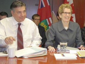 Finance Minister Charles Sousa with Premier Kathleen Wynne.
BRIAN KELLY/QMI AGENCY