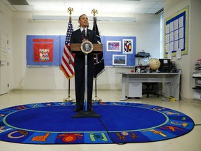 U.S. President Barack Obama makes remarks on the budget during a visit to Powell Elementary School in Washington March 4, 2014. (REUTERS/Jonathan Ernst)