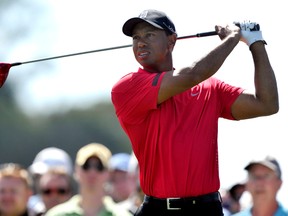 Tiger Woods drives on nine during the final round of The Honda Classic in Palm Beach Gardens, Fla., on Sunday, March 2, 2014. (Brad Barr/USA TODAY Sports)