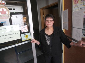 Vi Bakrac is the president of the General Sir Sam Steele legion in Winnipeg.  The legion has frozen pipes, and fears they may go bankrupt before the city can fix the problem. (Chris Procaylo/Winnipeg Sun)