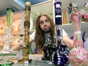 Jeremy Loewen, owner of Hemp Haven, is seen in his store in Winnipeg, Wednesday March 5, 2014. (Brian Donogh/Winnipeg Sun)