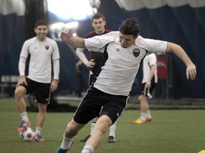 Ottawa Fury FC camp continued in Ottawa On. Wednesday March 5,  2014. Fury player Andres Fresenga during practice Wednesday.  Tony Caldwell/Ottawa Sun/QMI Agency