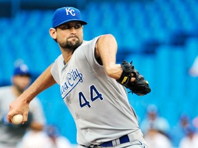 Kansas City Royals pitcher Luke Hochevar has a sprained ulnar collateral ligament and is expected to miss at least two months. (Reuters)