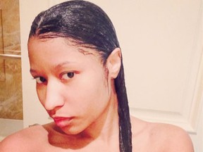 Nicki Minaj shares personal photos of her in the shower. (PHOTO: Instagram.com)