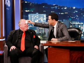 Rob Ford on "Jimmy Kimmel Live."
