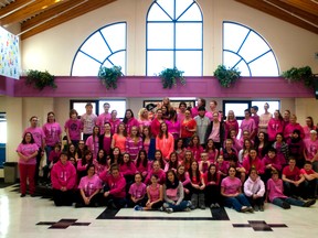 Students at JR Robson wore pink to show support for anti-bullying on Feb. 26.