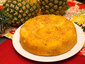 Pineapple upside down cake with toasted coconut, for Jill's Table, Food with a Flair, Jill Wilcox in London, Ont. on Friday February 28, 2014. Mike Hensen/QMI Agency