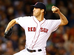 Red Sox pitcher Rich Hill reported to spring training following the death of his infant son. (Jared Wickerham/Getty Images/AFP)