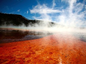 The Grand Prismatic Spring, the largest in the United States and third largest in the world, is seen in Yellowstone National Park, Wyoming, June 22, 2011. Picture taken June 22, 2011. REUTERS/Jim Urquhart