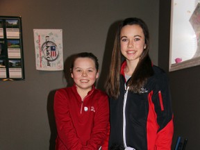 Strathroy’s Taylor Kehoe, 10 and Haley Barclay, 13, have taken part in a unique off-season training program with the Golf Association of Ontario’s Under-17 Ontario Regional Team based in Waterloo.
JACOB ROBINSON/AGE DISPATCH/QMI AGENCY