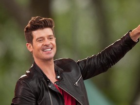 Robin Thicke turns 36 years old today.

REUTERS/Andrew Kelly