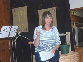 Margie Mezenberg, pastor at Living Waters Pentecostal Church, lead the World Day of Prayer Service Friday in West Lorne.