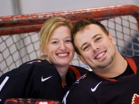 Billy Bridges. a member of Canada's sledge team from Summerside, P.E.I., is married to Winnipeg product Sami Jo Small, a former netminder with Canada's national women's hockey team. Bridges is competing in his fourth Paralympic Games from March 7-16 in Sochi, Russia. (HOCKEY CANADA PHOTO)