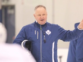 Maple Leafs head coach Randy Carlyle. (STAN BEHAL/Toronto Sun)