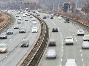 The median of the Gardiner Expwy. between Ellis Ave. and Dufferin St. is scheduled to be replaced. (Ernest Doroszuk/Toronto Sun)