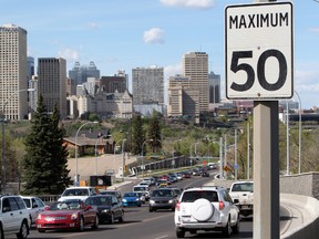 Speed limit of 50 km/h is too slow for Scona Road, says Lorne Gunter. (DAVID BLOOM/Edmonton Sun)