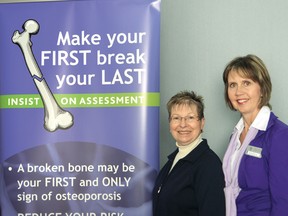 Helen Mason, left, and Karen Chatfield are forming an osteoporosis support group in London and area. The first meeting will be held March 20.