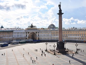 The Winter Palace and its great square are synonymous with St. Petersburg's imperial grandeur. (Cameron Hewitt/Rick Steves' Europe)