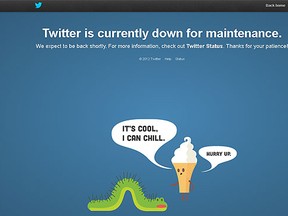 Twitter's maintenance message. (SCREENSHOT)
