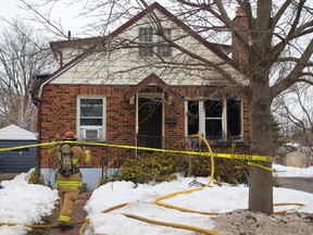 Firefighters responding to a blaze at 80 Sterling St. at 12:25 p.m. found an unconscious 85-year-old woman inside. MIKE HENSEN / THE LONDON FREE PRESS
