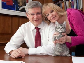 PM Stephen Harper with wife Laureen. (Handout)