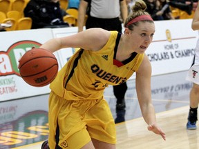 Kingston native Jenny Wright, in action against the Toronto Blues in January, has been a key contributor to the Queen’s Golden Gaels, who play in the national championship tournament this week. (Ian MacAlpine/The Whig-Standard)
