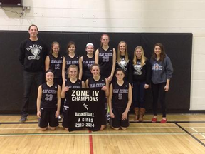Vanessa Millions of Elm Creek, top row middle #25, has been named to the U16 Female Manitoba basketball team for this summer. (MHSAA.CA)