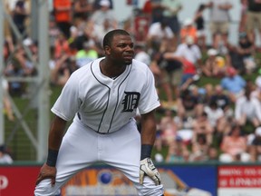 Rajai Davis was back on the basepaths yesterday, only this time for the Tigers and not the Blue Jays, in Lakeland, Fla. (Veronica Henri/Toronto Sun)