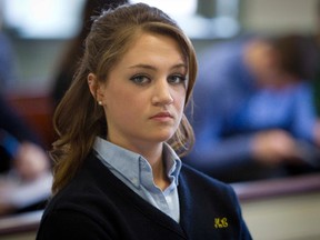 New Jersey student Rachel Canning attends a hearing in her lawsuit against her parents Sean and Elizabeth Canning, in Morristown March 4, 2014.

REUTERS/Carlo Allegri