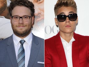 Seth Rogen and Justin Bieber (WENN.COM)