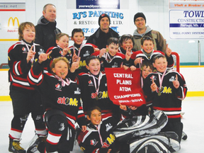 The Portage atom 3 hockey team won the Central Plains league hockey title, defeating Portage atom 2 in a best-of-three series 2-0. (submitted photo)