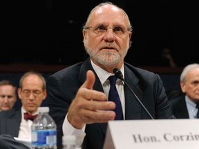 Jon Corzine testifies before a House Financial Services Committee Oversight and Investigations Subcommittee in this December 15, 2011, file photo. REUTERS/Jonathan Ernst/Files