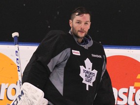 Maple Leafs goaltender Jonathan Bernier. (STAN BEHAL/Toronto Sun files)