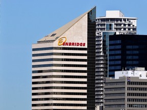 The Enbridge Tower on Jasper Avenue in Edmonton in this 2012 photo.  Enbridge Inc has applied for a 40 per cent increase in gas rates. Ottawa residents are not impressed. 
REUTERS/File photo