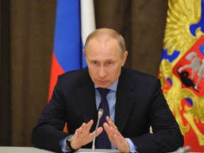 Russian President Vladimir Putin.
REUTERS/QMI Agency