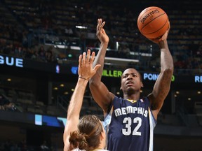 Ed Davis didn't get any minutes for the Grizzlies against the Raptors on Friday night. It is hard for him to get floor time while playing behind Marc Gasol and Zach Randolph. (AFP)