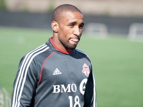 TFC striker Jermain Defoe at training on March 14. (Chris Coulter, QMI Agency)