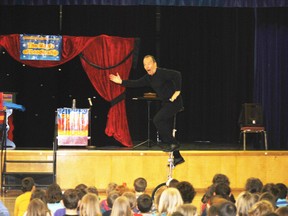 Former Calgary school board teacher and principal, Steve Harmer visited Whitecourt on Monday, March 10 to teach students how to fill their buckets with kindness and how to be a good leader.
Barry Kerton | Whitecourt Star